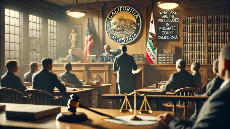 what Are The Procedures Proceedings In Probate Court California