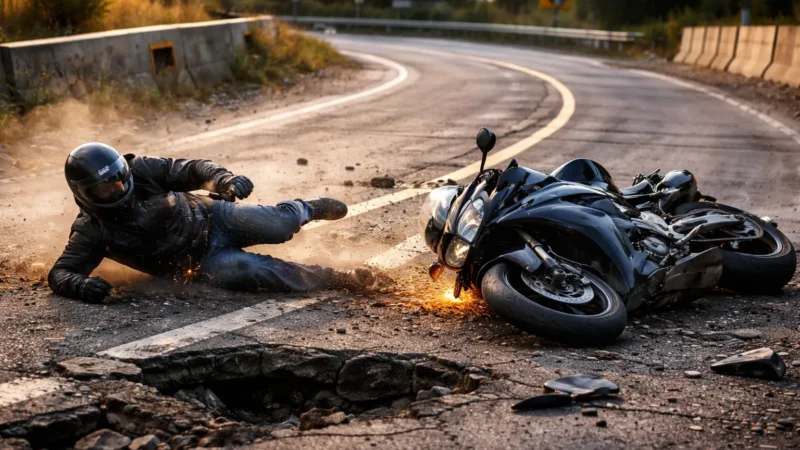 How Bad Road Design Can Lead to  Motorbike Crashes